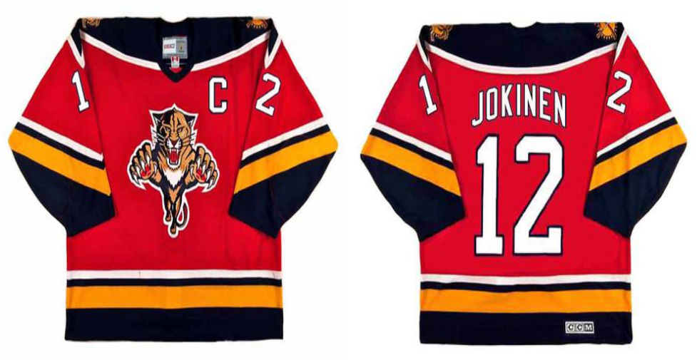 2019 Men Florida Panthers #12 Jokinen red CCM NHL jerseys